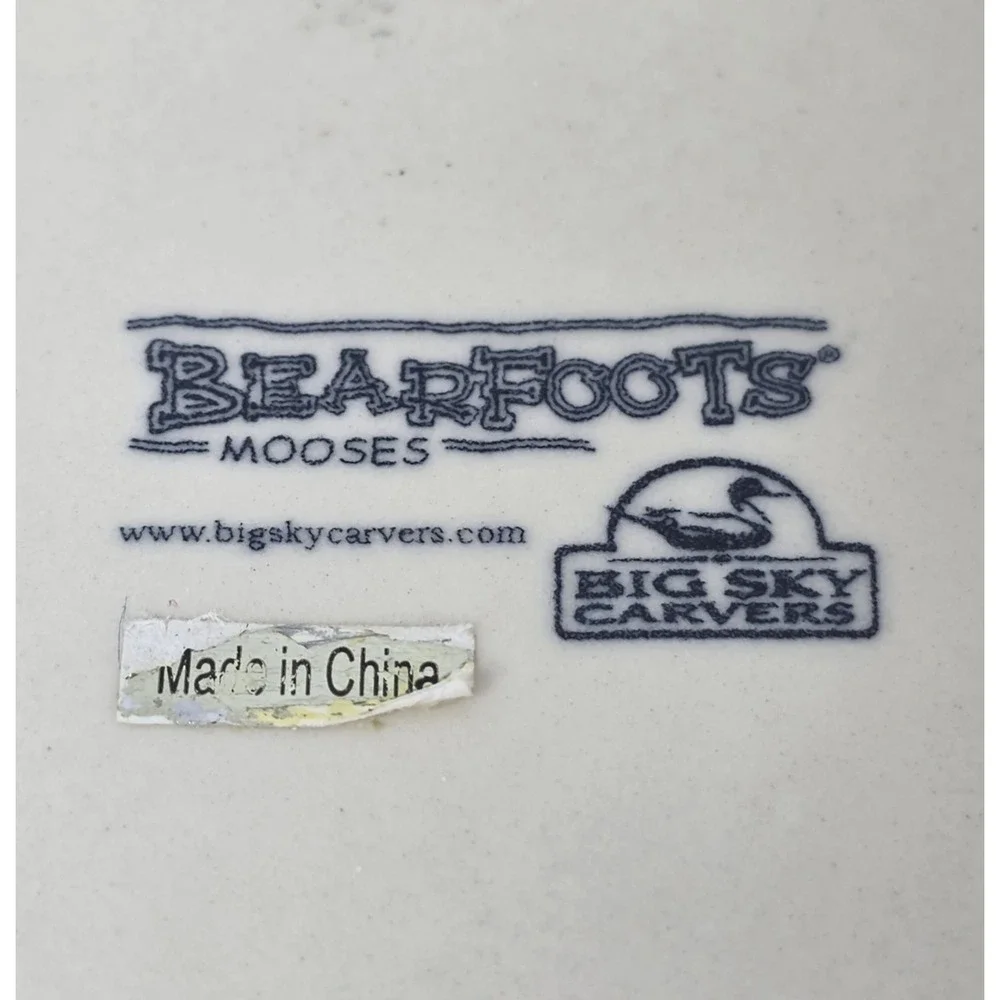Bearfoots Big Sky Carvers Ceramic Cereal Bowl w/Moose Hanging on the Side